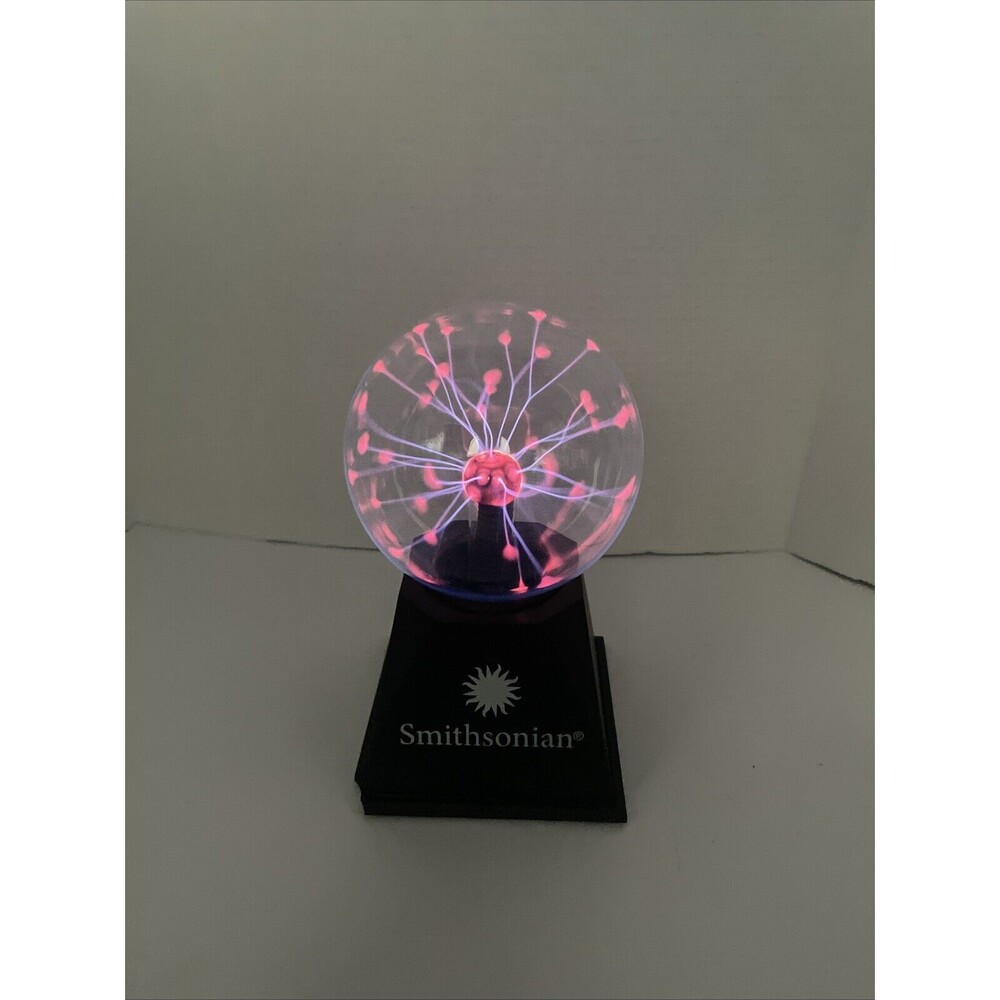 Smithsonian Plasma Ball Lamp Light Touch Sensitive Sound & Music Responsive